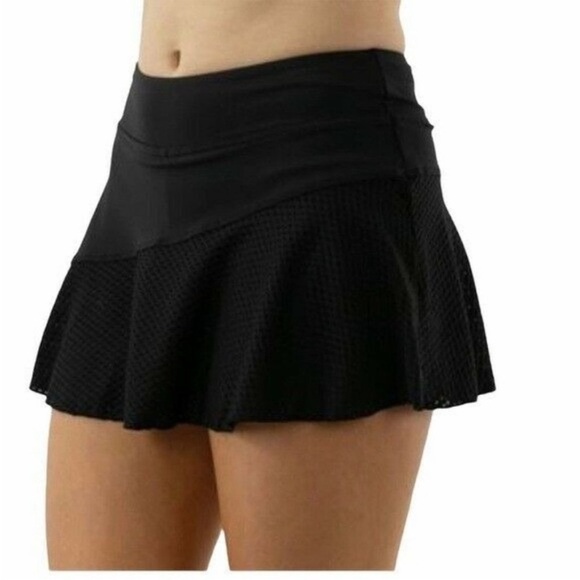 Lija Basic Tennis Multi Panel Skirt Black Pickleball XL - Picture 1 of 4